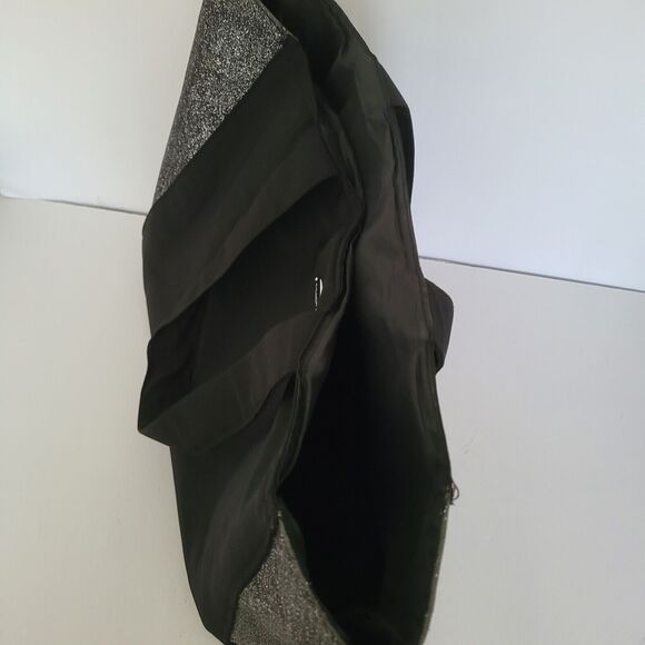 Coach Fragrance Tote Bag Black/Silver Glitter Large Glam Shopping Bag - Picture 5 of 10